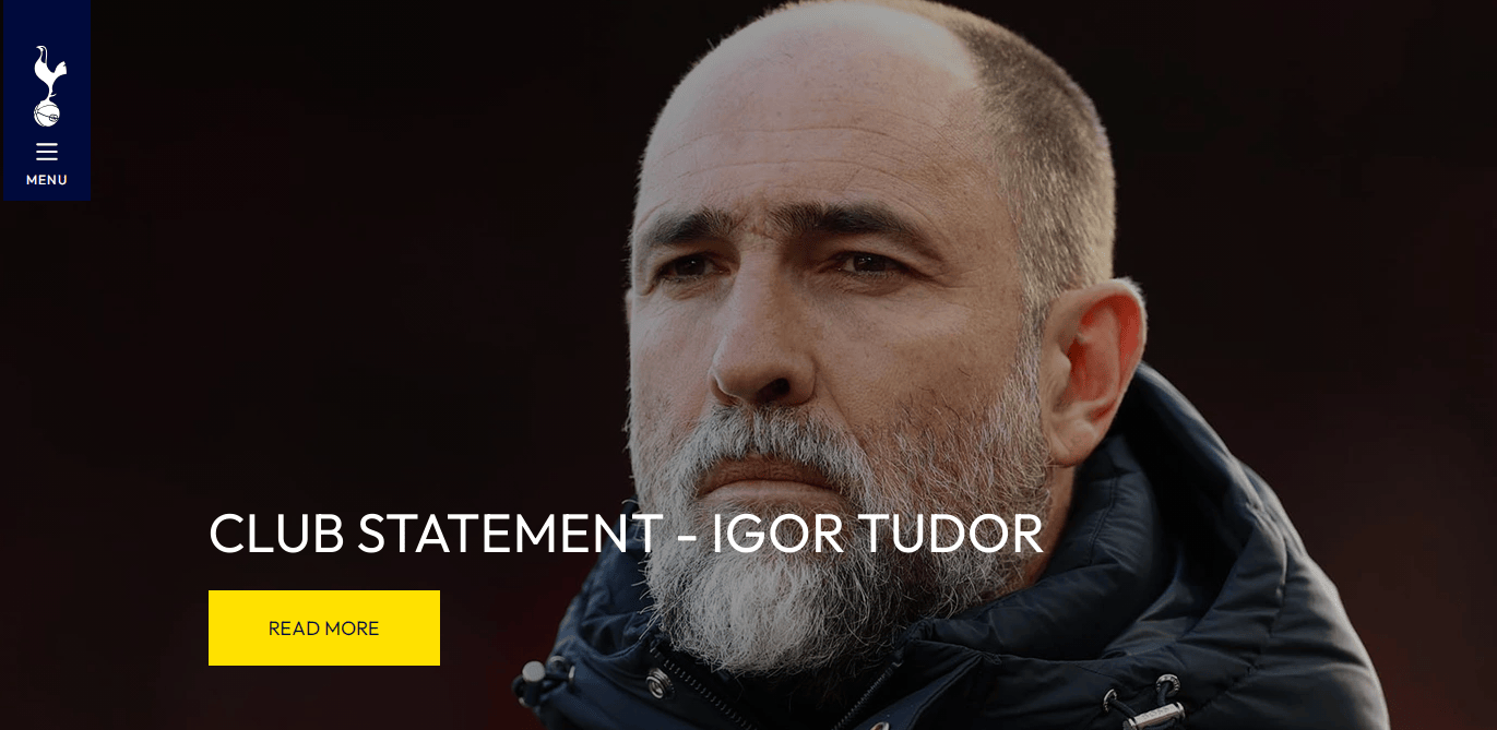 官方:热刺宣布主帅图多尔下课 仅执教44天取1胜1平5负